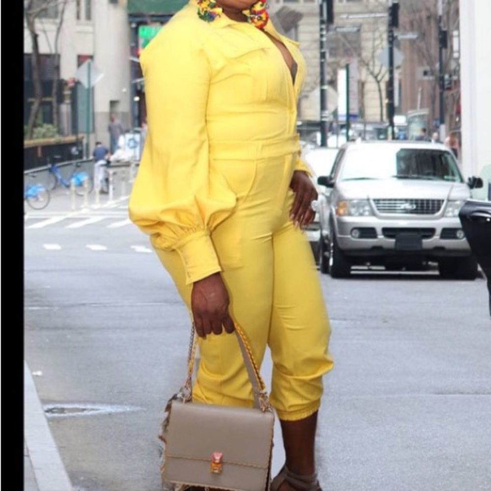 Yellow Capri Jumpsuit